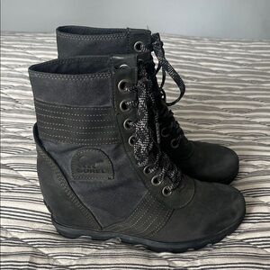 Sorel Lexi Wedge Lace-Up Boots